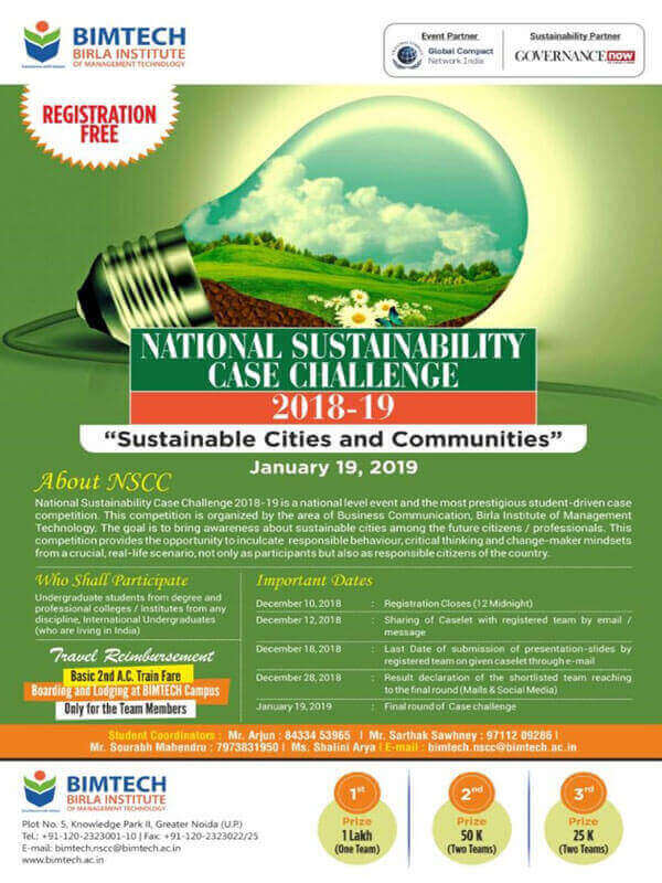 National Sustainability Case Challenge 2018-19