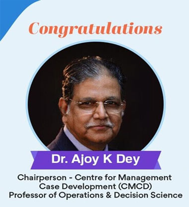 Heartiest congratulations to Dr. Ajoy K. Dey, Chairperson -(CMCD)
