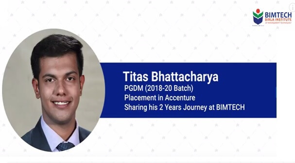 Titas Bhattacharya Batch 2018-20 Placed in Accenture