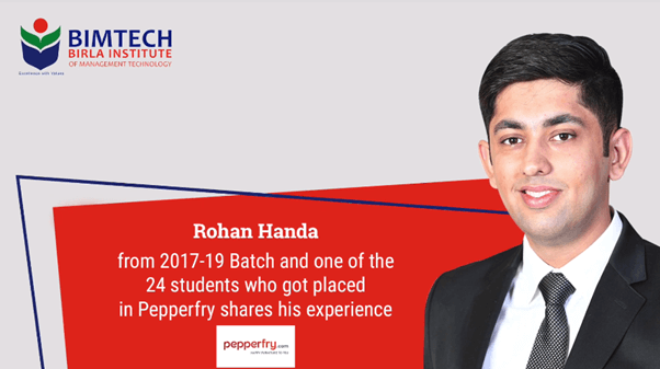 Rohan Handa Batch(2017-19) placed in pepperfry